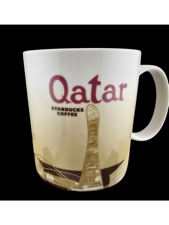 Starbucks Other - RARE 2011 Starbucks Qatar Coffee Mug Global Icon Series Beige 16 oz Collectible